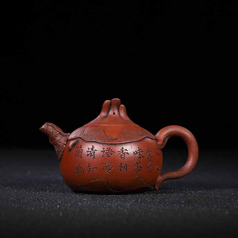 多寶屋】◇中国 古玩 八卦紫砂壺 朱泥急須 煎茶道具CH8◇