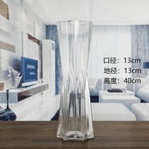 Long office transparent furnishings desktop glass vase water raising large large floor glass glass glass home