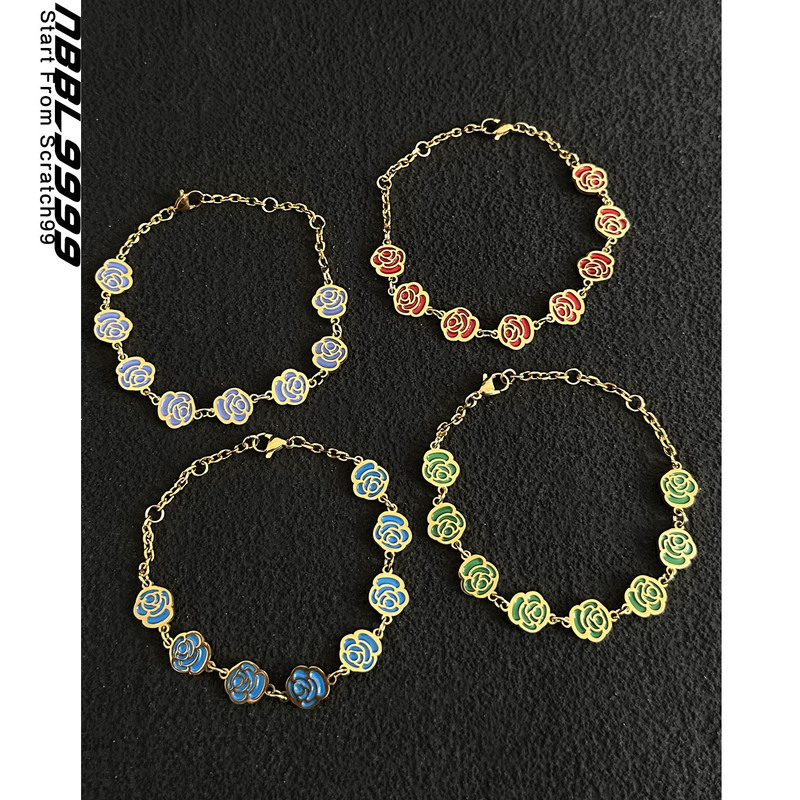 Nbbl99 Liu Shouyuan's Same Style Bracelet Pays Tribute to the Chicago Rose Element, Popular among Men and Women, Titanium Steel That Does Not Fade Nbbl99 Liu Shouyuan's Same Style Bracelet Pays Tribute to the Chicago Rose Element, Popular among Men and Women, Titanium Steel That Does Not Fade