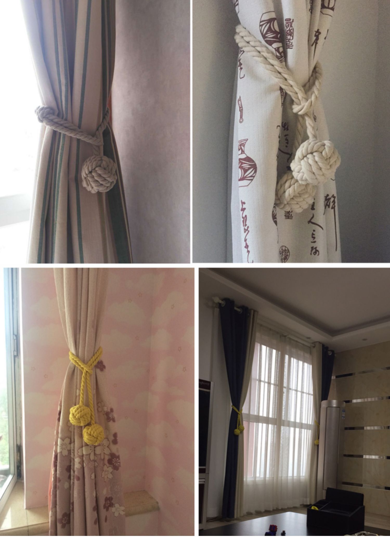 Hiện đại đơn giản gai dây rèm khóa dây đai buộc dây cặp treo bóng móc treo dây đai hoa châu Âu - Phụ kiện rèm cửa móc nhựa treo rèm
