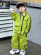 Boys' Spring Outfit Set, Korean Style, Stylish 2026 Spring and Autumn New Children's Cargo Pants and Sweatshirt Two-Piece Set, Trendy