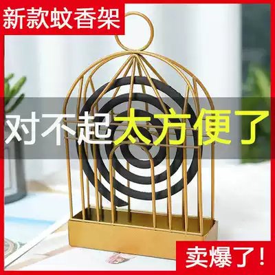 Bird cage mosquito box sandalwood mosquito box sandalwood mosquito stove fireproof home hanging bracket creative mosquito coil holder artifact