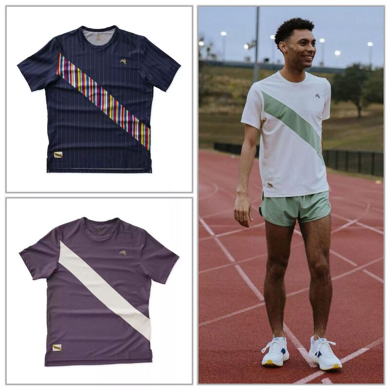 Men's Summer Tracksmith Little Rabbit Breathable Casual Marathon Retro Quick-Drying Running Sports T-Shirt
