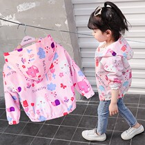 Girl Jacket 2022 New Spring Dress Fall Children Little Girl Foreign Air Windweaters Womens Blouse Jacket