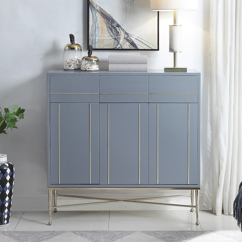 American light and luxurious shoe cabinet solid wood Sanmento closed cabinet in doorway modern minimalist-like board designer furniture custom-made