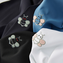 Summer new milk-like silk sliding short sleeve T-shirt for men ultra-thin elastic breathable and comfortable to fix round collar short sleeve T-shirt