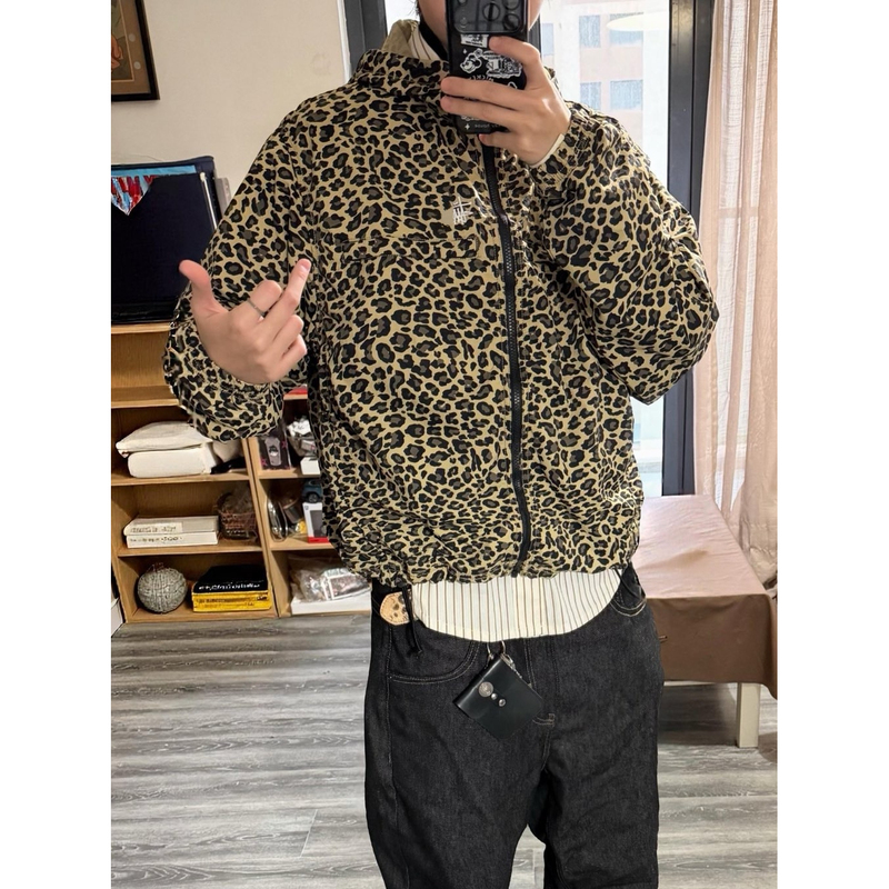 Top! Stu@Stu 26Ss Lightweight Hooded Letter Leopard Print Windbreaker Sun Protection Skin Jacket Coat
