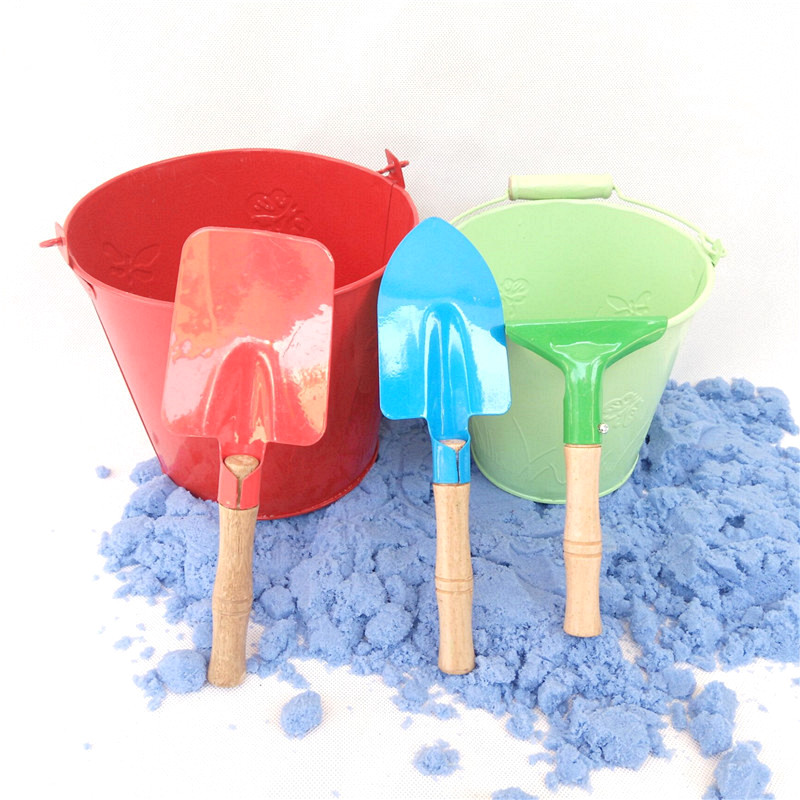 Beach toys Small iron shovel Children play sand gardening Iron sand digging shovel Beach bucket thickening shovel Planting tools