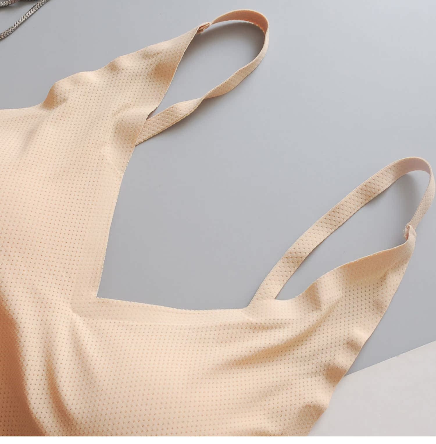 Mùa hè băng lụa liền mạch hàng đầu đồ lót nữ dưới vest kiểu bên trong bọc ngực đẹp trở lại dây đeo lưới đỏ nổ mỏng - Ống áo lót nâng ngực