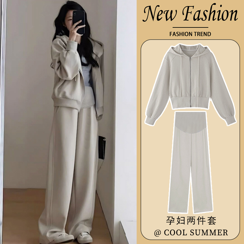 Pregnancy Maternity Dress Spring 2024 New Suit Little Guy Big Code Advanced Sensation Early Spring Wear Fashion Coat Spring Autumn Money-Taobao