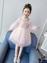 next jazz girl girl one-piece dress spring dress 2021 new foreign air girl princess dresses nepotism dress cake dresses
