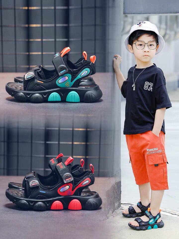 next jazz boys sandals 2021 new summer middle and big children soft bottom non-slip little boy sports beach shoes