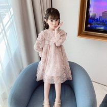 next jazz girl girl one-piece dress spring dress 2021 new Korean version fluffy dress net red ocean princess dress