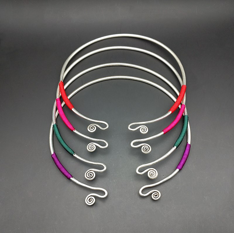 National style silver personality decorative collar chain around red line crash with minority pendant crafts