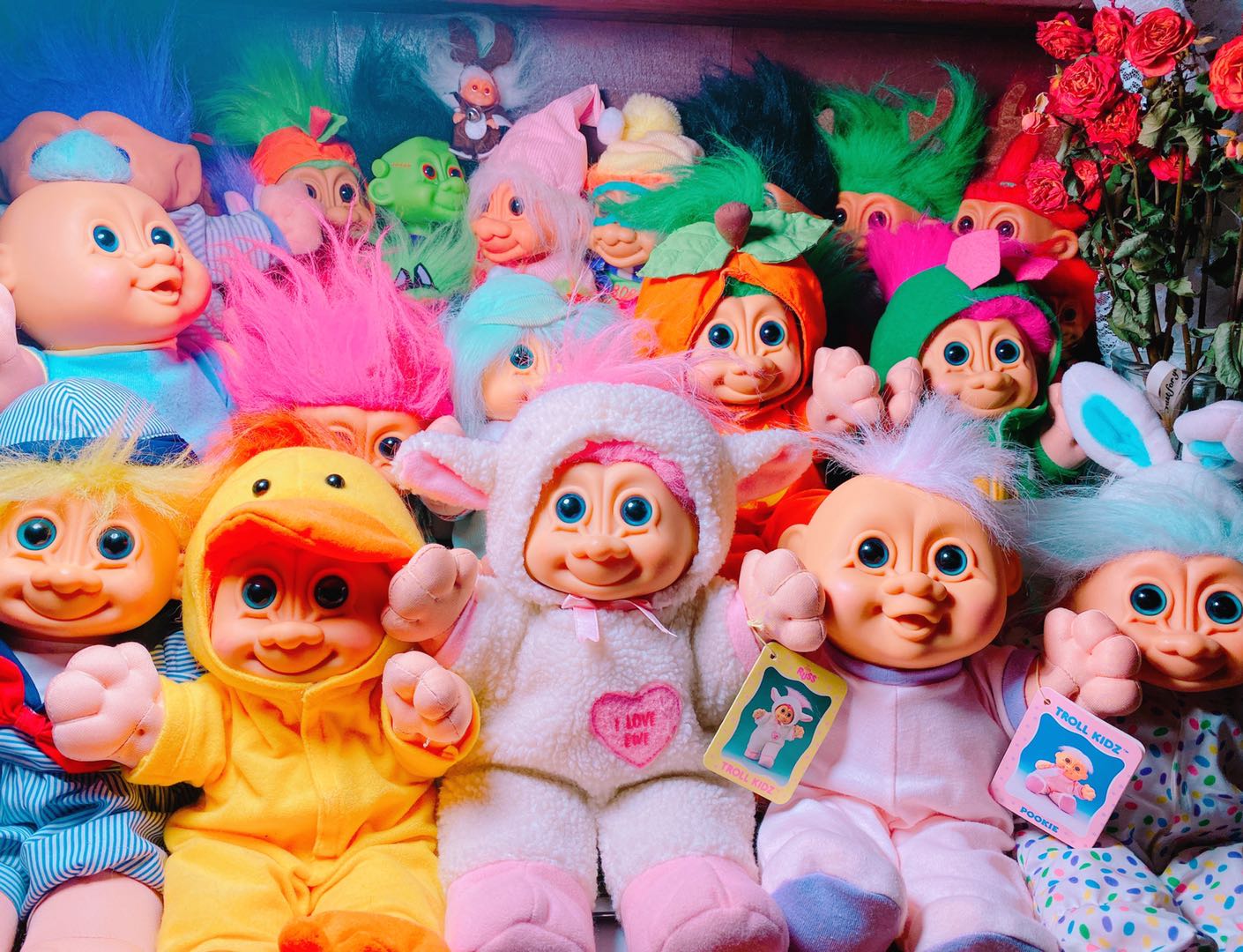 (Rich Man Bean) troll doll troll doll big software antique collection out of print USA