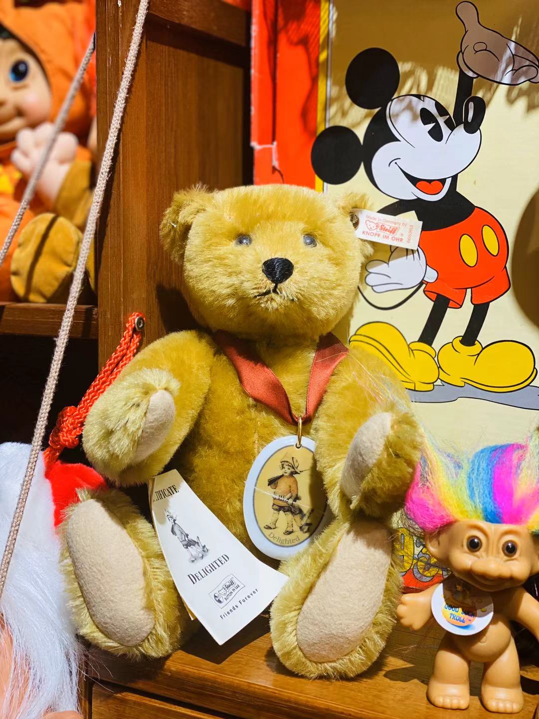 (Millionaire Bean) German Steiff Bear Teddy Editions Collection Antique Dolls 150 Annual Wool