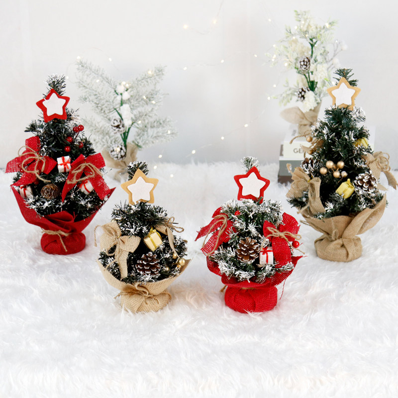 Christmas Tree Package 30CM Mini Christmas Tree Christmas Decorations Shop Window Bar Dining Room Small Christmas Tree Desktop Pendulum