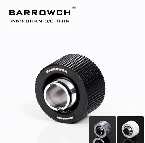 Barrowch G1 4 Black Bright Silver White 3 8 Thin Pipe Hand-screw Connector FBhkn-3 8-Thin