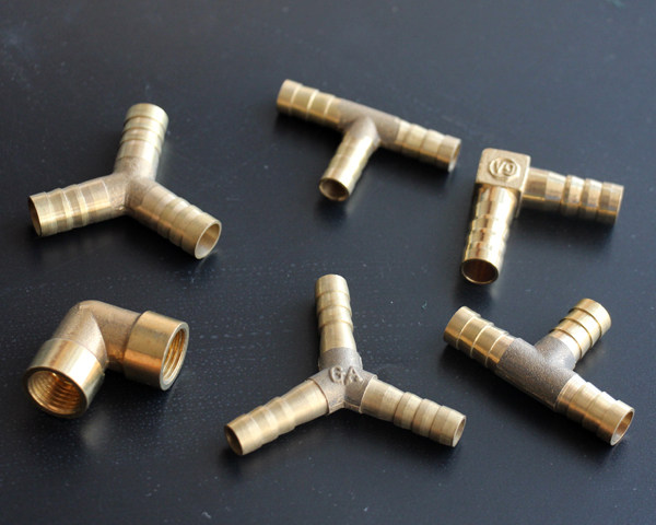 Brass material multi - pass three - way double - pass pagoda head thread mouth type L type T joint