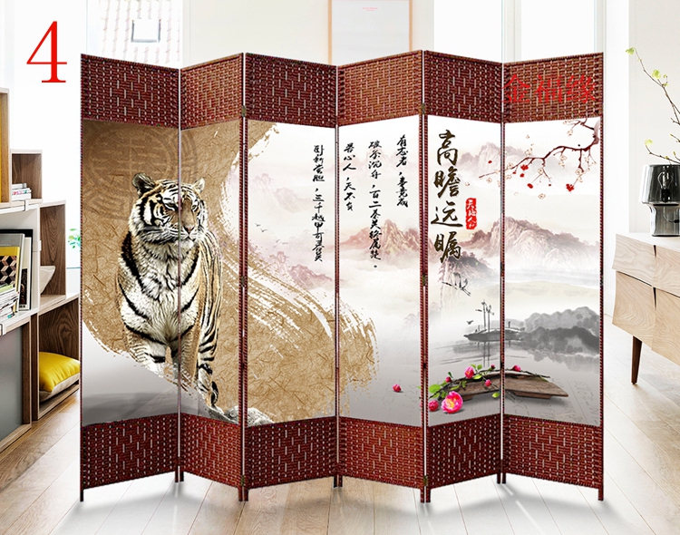 Gỗ không thấm nước sơn dầu màn hình phân vùng thời trang hiện đại đơn giản phòng khách khách sạn mây màn hình gấp di động - Màn hình / Cửa sổ vách ngăn cầu thang gỗ đẹp