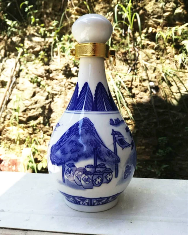 New Jingdezhen 1 kg sứ gốm sứ màu xanh và trắng giá treo ly rượu vang để bàn