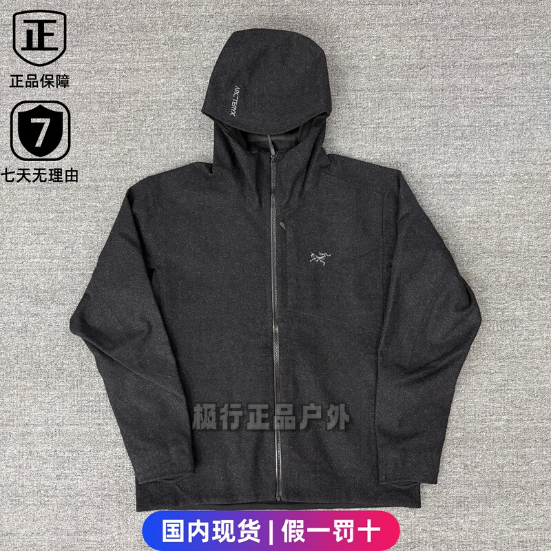Arcteryx Sawyer Wool Embroidered Windproof and Warm Autumn and Winter Soft Shell Jacket for Men