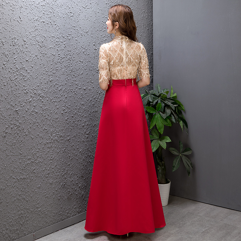 Modern evening dress, red wedding shoes, 2019 Modern evening dress, red wedding shoes, 2019