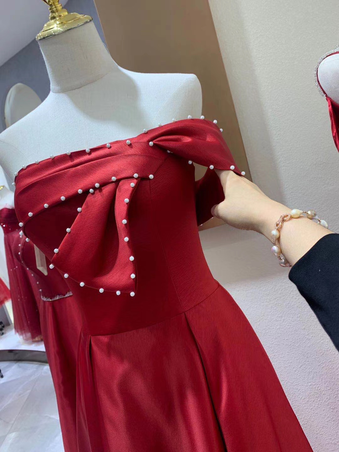 Demi-season cocktail evening dress for princess, 2020, french style