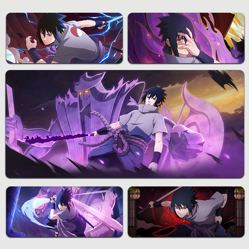 Naruto Mobile Game Eternal Sharingan Sasuke Mouse Pad Extra Large Waterproof Thickened Office Gaming Desk Mat