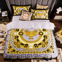 Export 120 600 Egyptian long-staple cotton four-piece high-end villa digital satin European bedding set