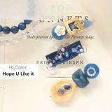 Синяя заколка для волос, оригинальное звездное небо в форме цветка, DIY