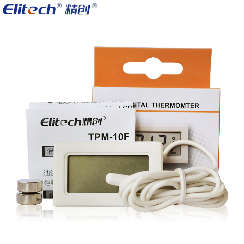 Купить Термометр tpm-10f嵌入式电子温度计冰柜展柜空调水族鱼缸数字温度表温度仪 Elitech tpm10f в ...