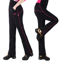 Kesell winter high waist plus velvet pants womens dance pants fitness pants mini lathe practice pants square dance pants sports pants