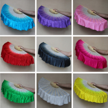 1-foot double-sided Yangge fan Silk dance fan gradient fan Dance props Two-person dance fan Classical dance fan