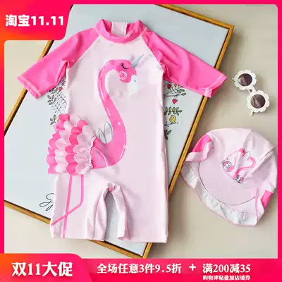 Little Princess ins Wind girl children's swimsuit girl baby one-piece 2-3 years old hot spring baby baby swimsuit