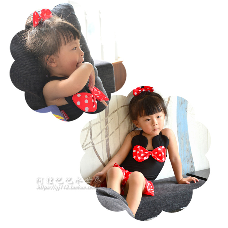 Đồ bơi cho bé gái Bow Đồ bé gái dễ thương Chấm bi Cô gái Xiêm Baby Princess Baby Baby Đồ bơi do boi be trai