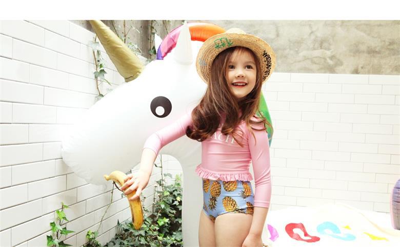 Áo tắm trẻ em Hàn Quốc chia đôi áo tắm dễ thương cho bé gái 1-3 tuổi bé gái 3-4 tuổi - Bộ đồ bơi của Kid đồ bơi cho bé gái 10 tuổi