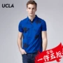 UCLA 2018 mùa hè mới dành cho nam kinh doanh nhà máy thời trang in ve áo cotton ngắn tay áo polo áo cotton nam