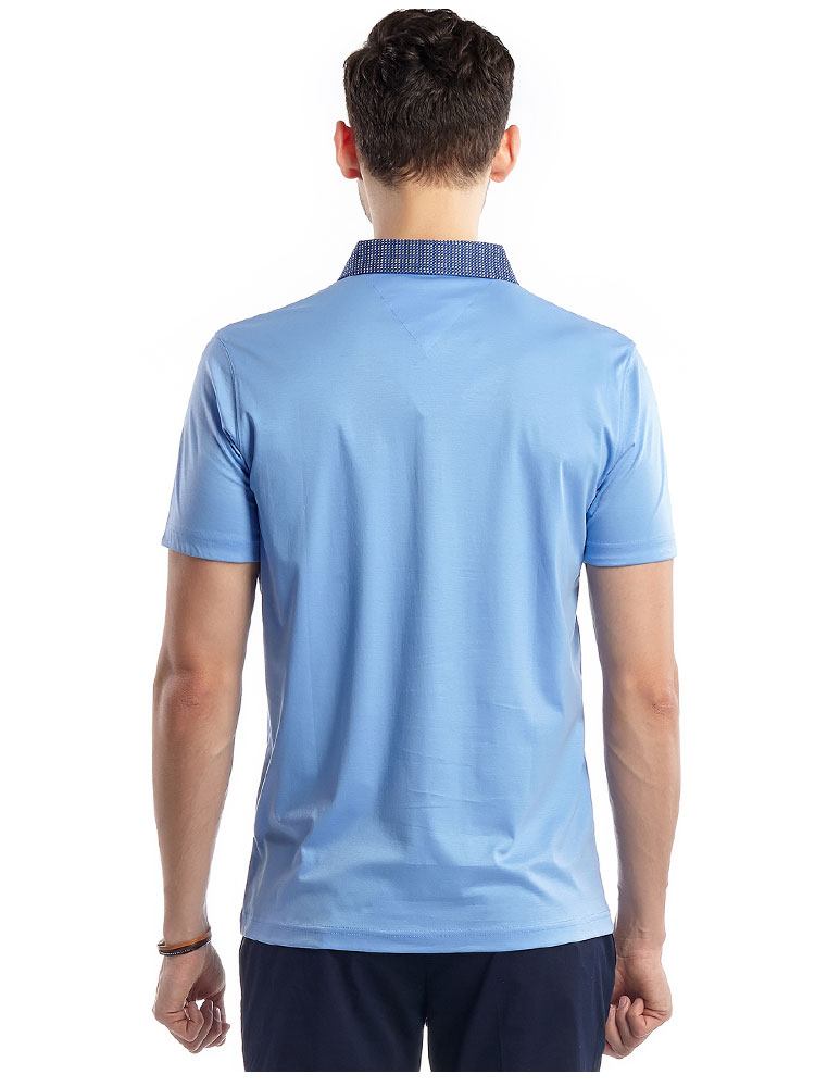 POLO tay áo ngắn màu trơn áo thun nam có cổ