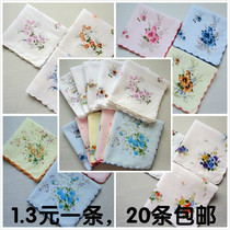 Old-fashioned retro Crescent side lady cotton handkerchief childrens kindergarten cotton handkerchief small square scarf from 20