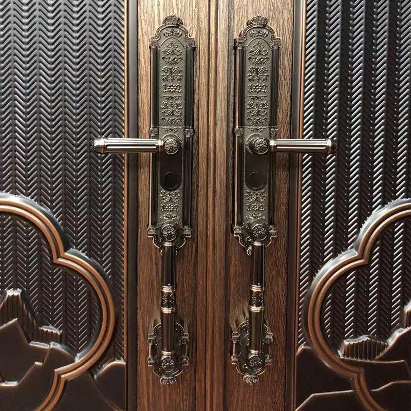 Eurostyle Villa Fingerprint Home Fingerprint Lock Double Door Open High-end Smart Lock Pair Open Door Outdoor Waterproof Sunscreen Grey-Taobao