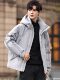 Trendy Men's Winter Clothing New Style down Jacket Thickened and Warm for Middle and High School Students, White Duck down Coat with Hood, Windproof and Stylish
