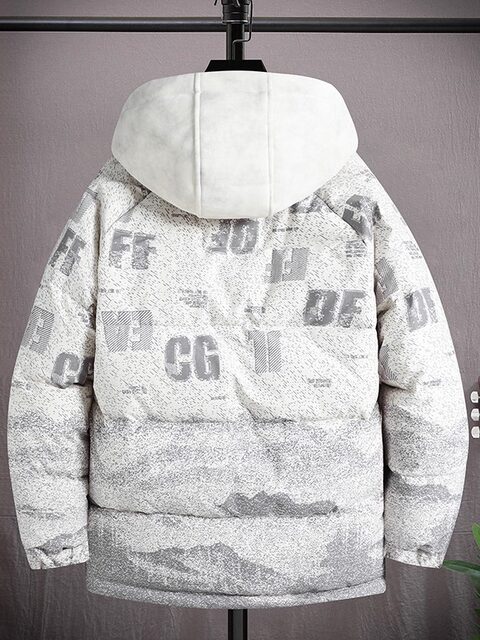 Fake Two-Piece Cotton Jacket for Men, New Winter Style for Teenagers and Students, Thickened Warm Cotton Coat, Trendy Loose-Fitting Cold-Proof Clothing