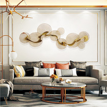 Nordic round Wall living room sofa background wall decorations light luxury metal iron creative porch homestay pendant