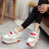 Giày mùa thu và mùa đông Giày nữ cao cấp của Hàn Quốc Giày nữ cao vô hình giày sneaker cổ cao nữ Giày cao gót