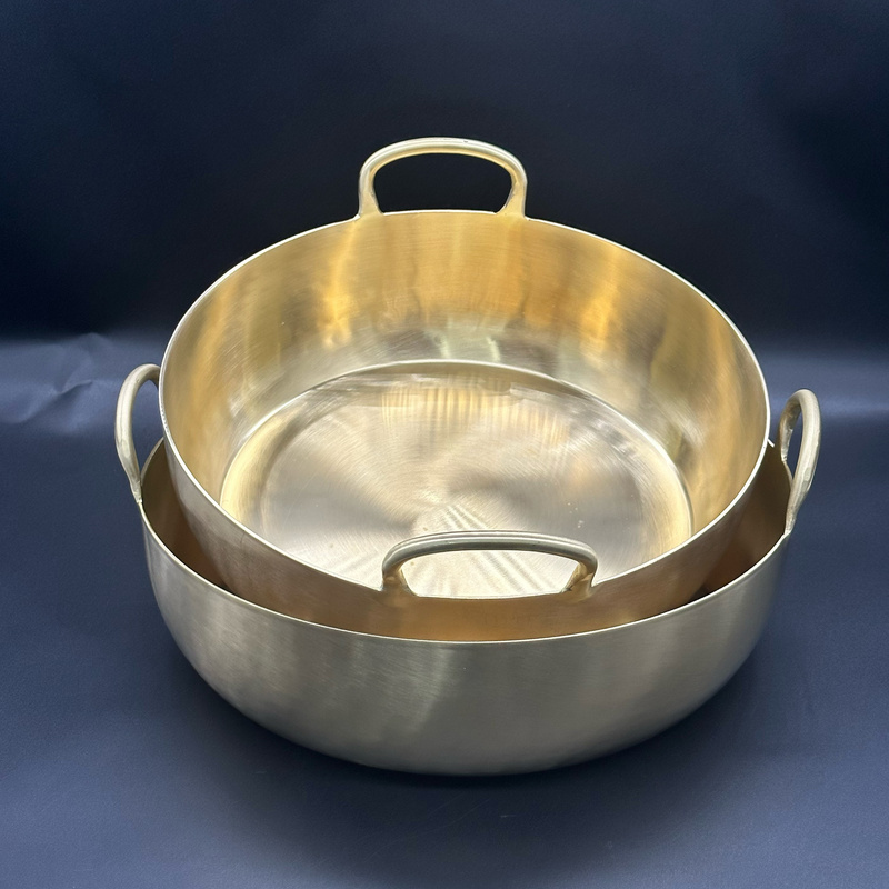 Japanese Tempura Frying Pan Copper Pot Japanese Cuisine Jin Fulai Pot Flats Bottom Double-Eared Brass Pot Copper Pot Japanese Tempura Frying Pan Copper Pot Japanese Cuisine Jin Fulai Pot Flats Bottom Double-Eared Brass Pot Copper Pot