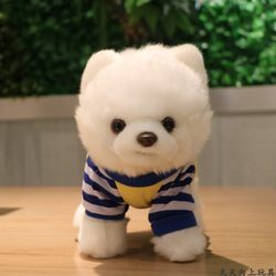 Cute Simulation Pomeranian Doll Plush Toy Dressing Puppy Rag Doll ເດັກນ້ອຍ Doll Girl ຂອງຂວັນວັນເດືອນປີເກີດ