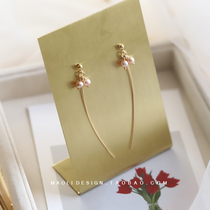 MAOLI Small Vine American Imports 14k Bag Gold Natural Freshwater Pearl Earring Anti - Allergies