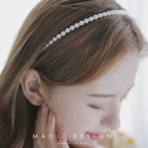 MAOLI homemade pure hand custom natural rice type fresh water pearl hair stirrup for a minimalist 100 lap sweet and heady finish