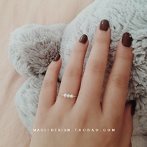 MAOLI natural freshwater pearl ring American 14K gold gold mini pearl ring handmade